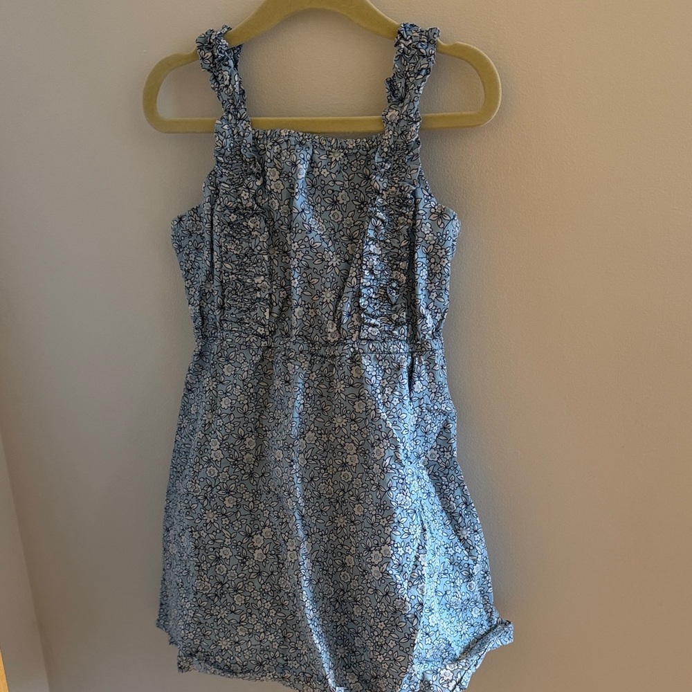 Crewcuts Blue Floral Kids Casual Dress